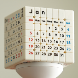 tribox Calendar 7x7x7 Magnetic image